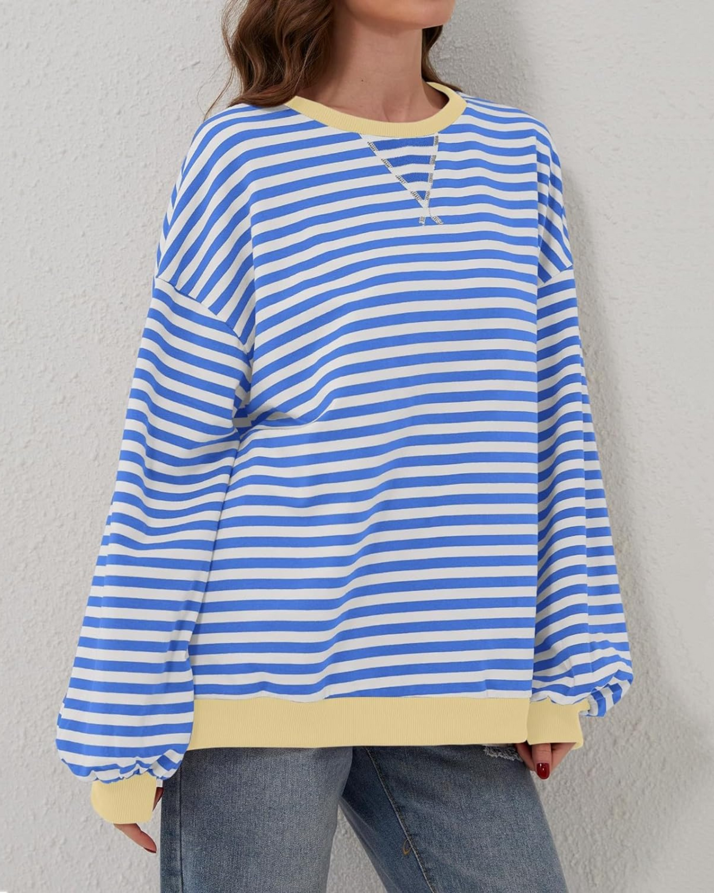 LUNA - OVERSIZED STRIPED LONG-SLEEVED SWEATER