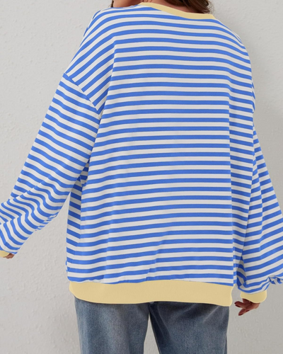 LUNA - OVERSIZED STRIPED LONG-SLEEVED SWEATER