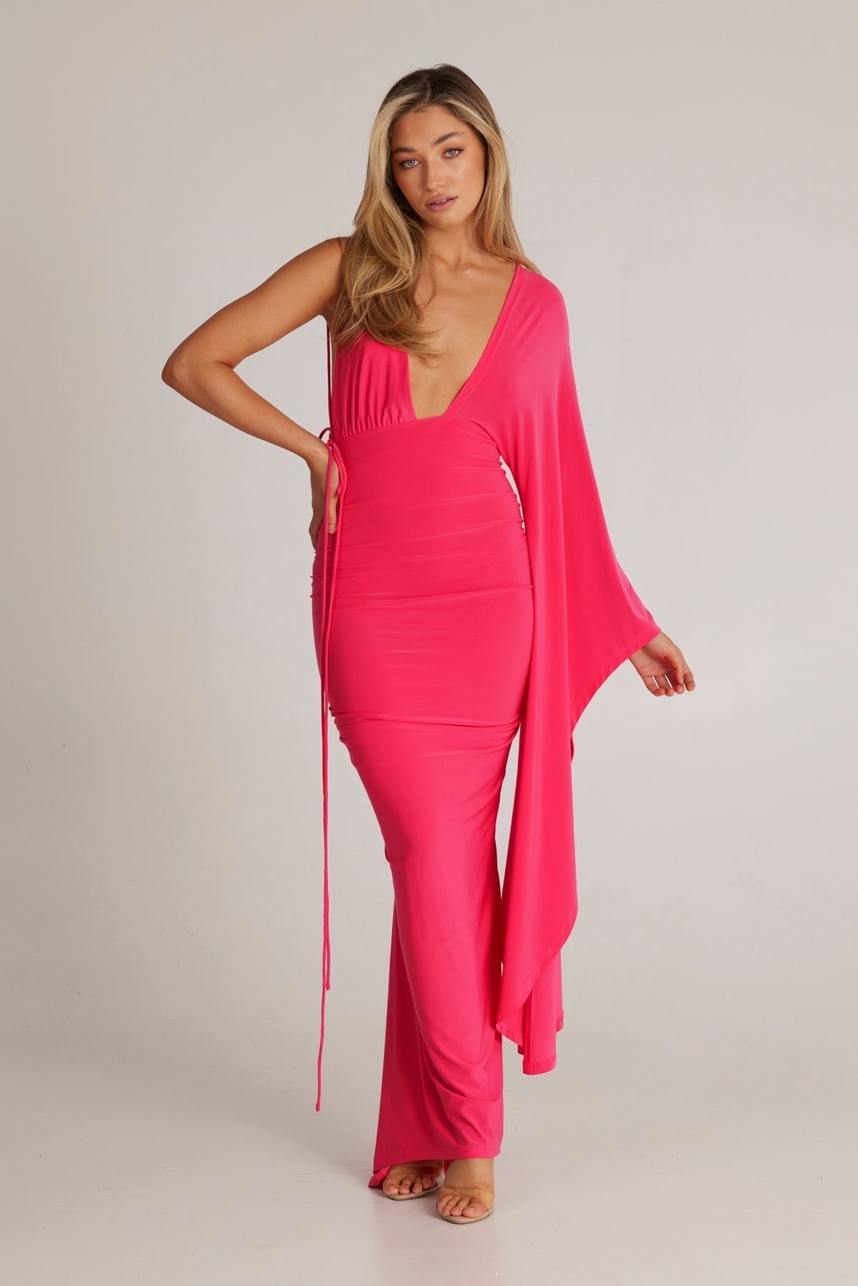 Wissa Enkelarmad Klänning med Långa Ärmar