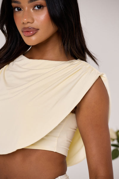 COLE RUCHED CROP TOP | SMÖRGÅS CITRON