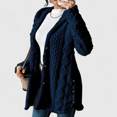 Krisha - Cozy Hooded Plush Cardigan