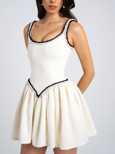 Coco Vit Kort Klänning