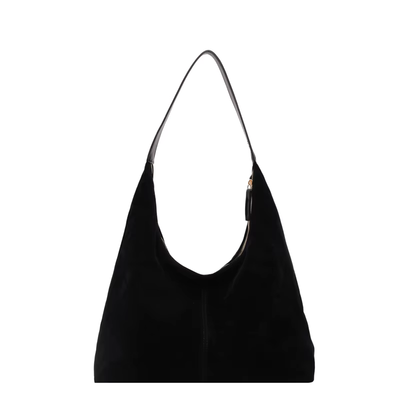 Suede Crescent Handbag