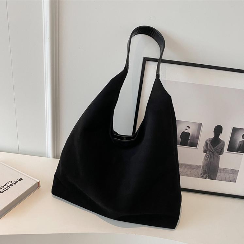 Suede Crescent Handbag