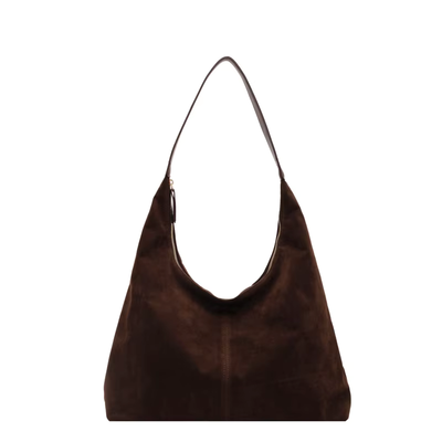 Suede Crescent Handbag