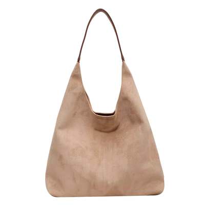 Suede Crescent Handbag
