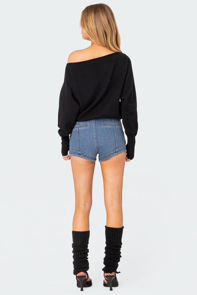 Off-Shoulder Oversized Sweater