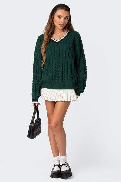 Amoret Kabelstickad Sweater