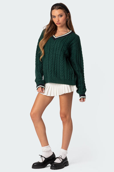 Amoret Kabelstickad Sweater