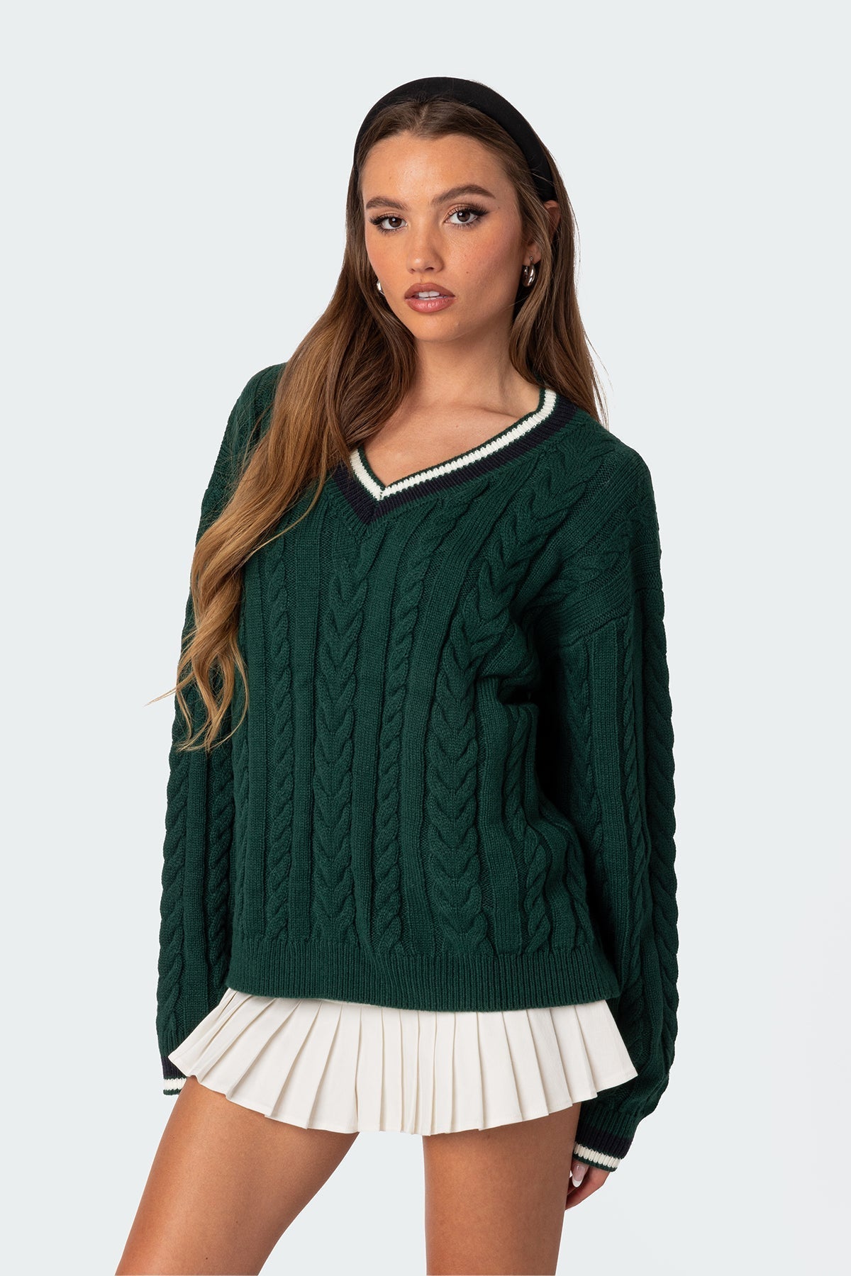 Amoret Kabelstickad Sweater