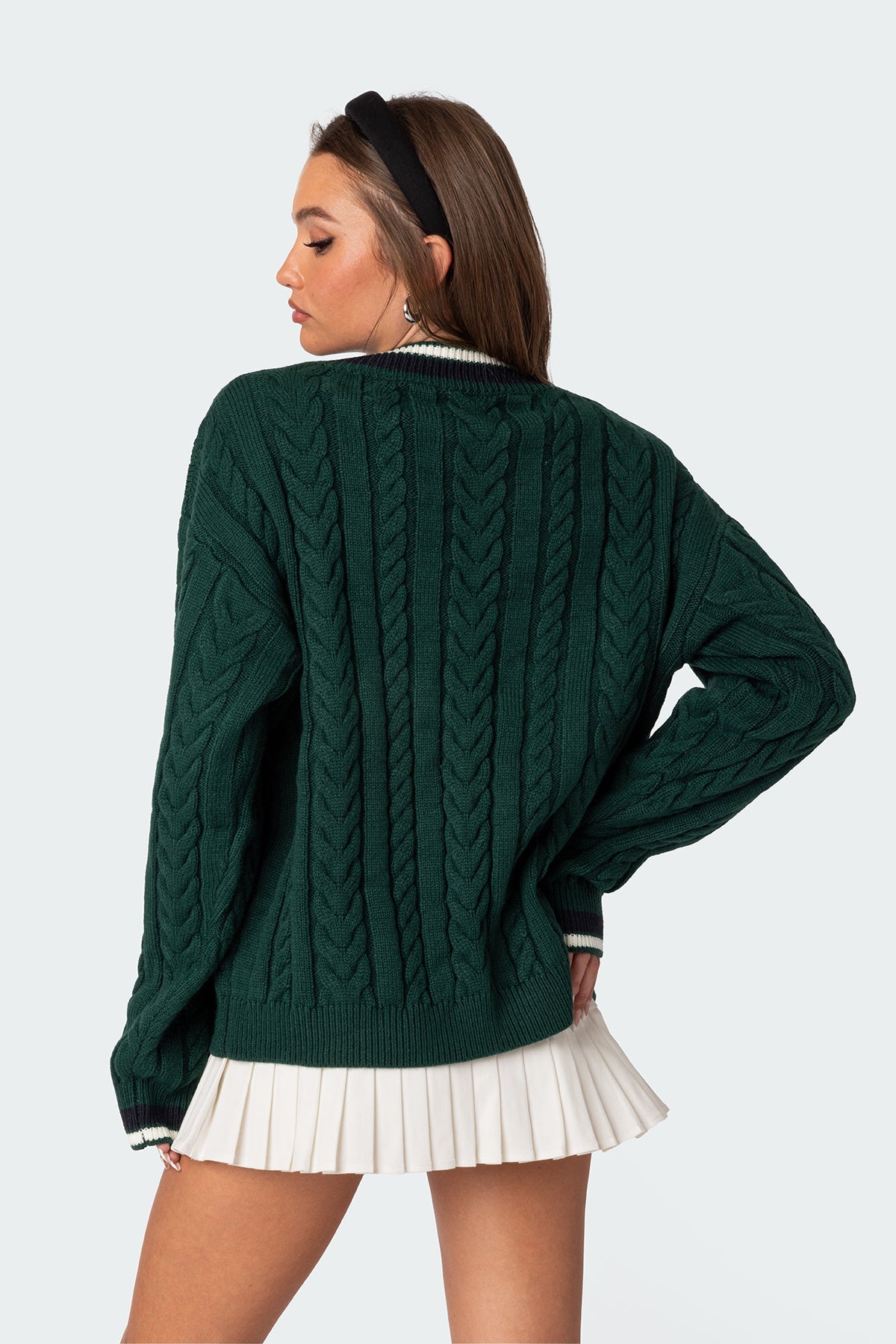 Amoret Kabelstickad Sweater