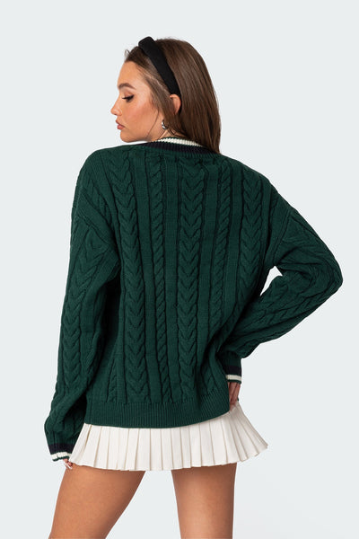 Amoret Kabelstickad Sweater
