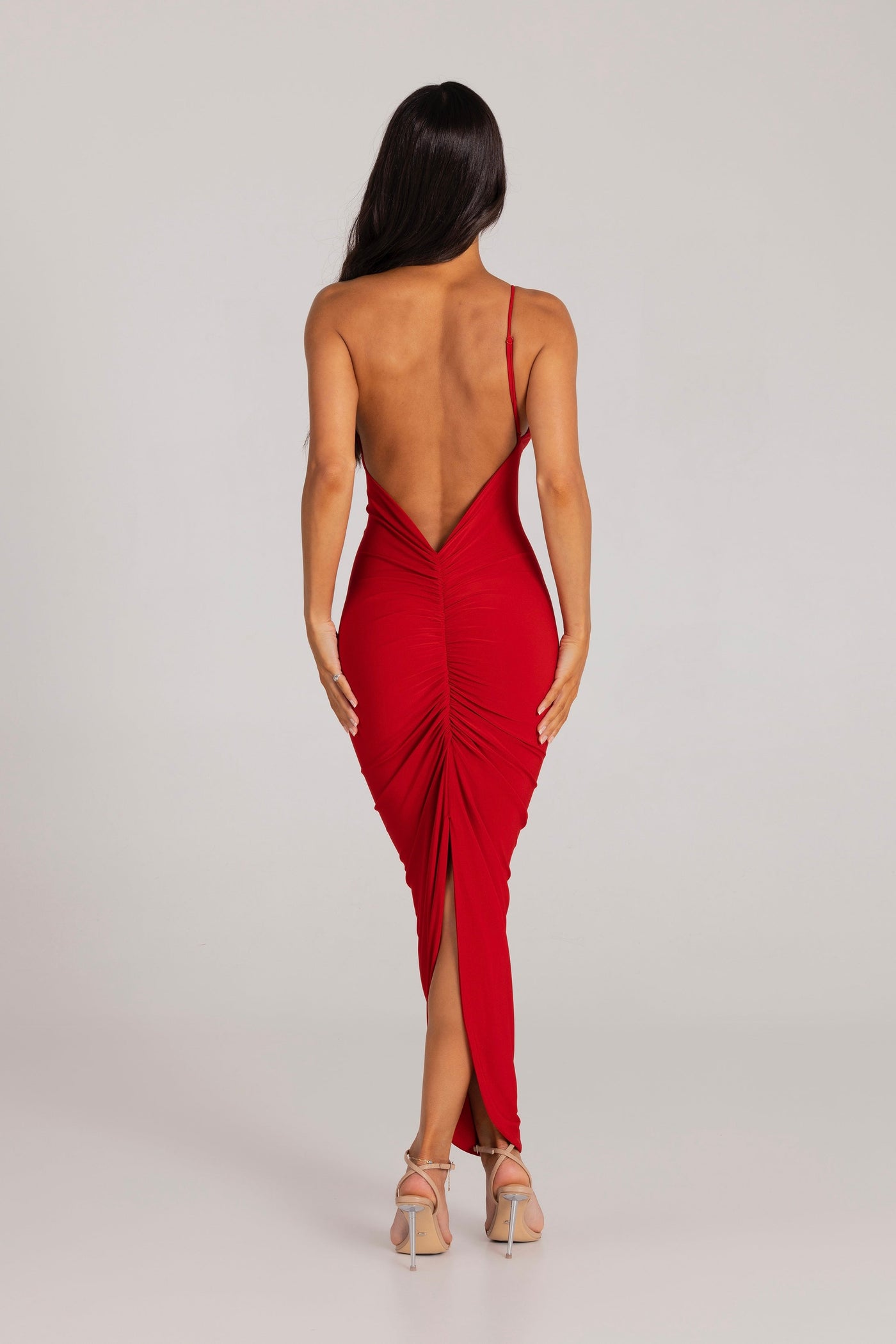 Lana Klänning med U-formad Rygg