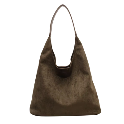 Suede Crescent Handbag