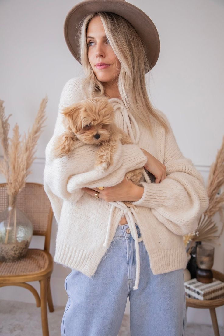 Chic Boho Bow Tie Blazer