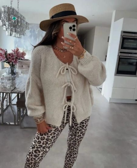 Chic Boho Bow Tie Blazer