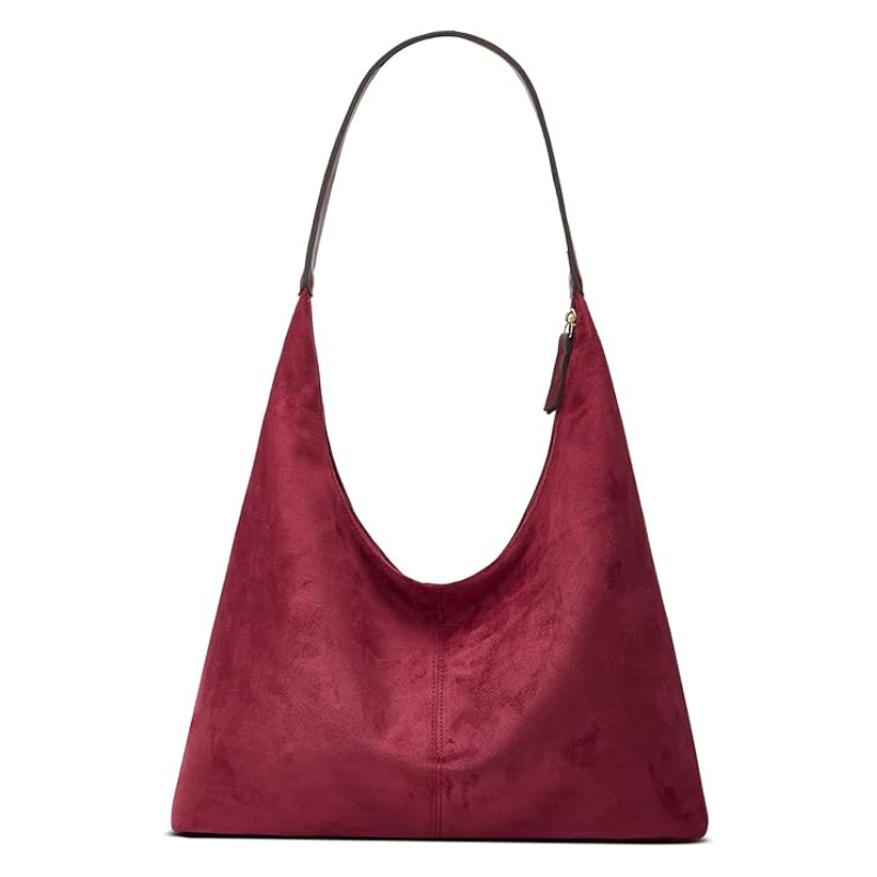Suede Crescent Handbag