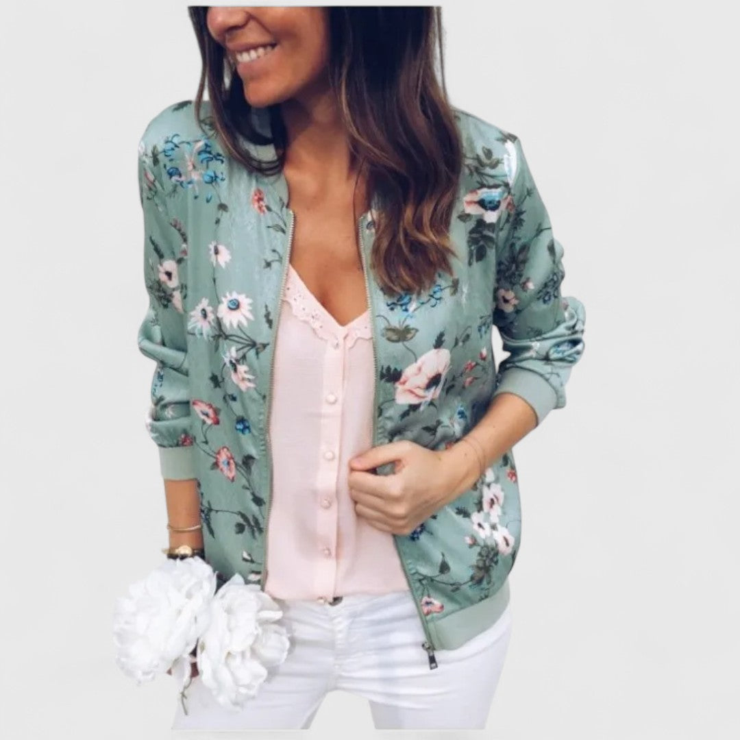 Margot – Chic Floral Bomber Cardigan
