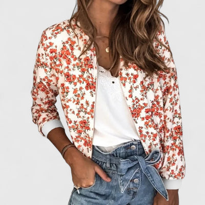 Margot – Chic Floral Bomber Cardigan