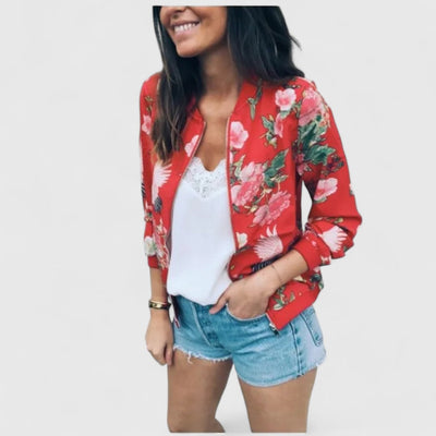 Margot – Chic Floral Bomber Cardigan