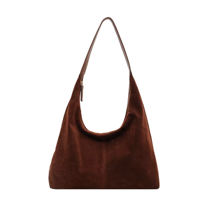 Suede Crescent Handbag