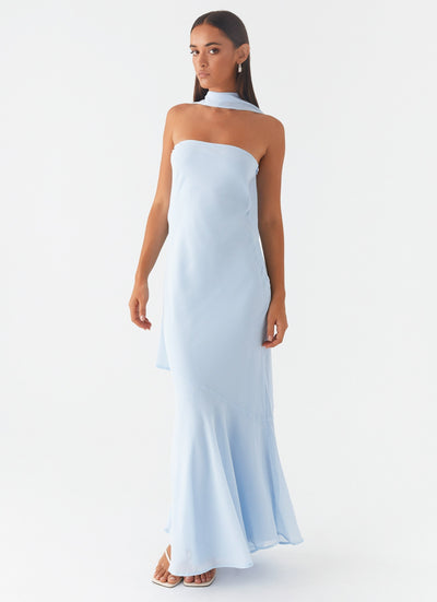 Chelsy Blå Maxi Klänning