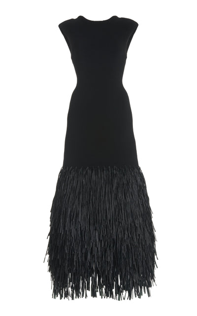 Fringed Black Dress