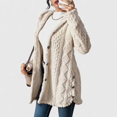 Elise - Cozy Hooded Plush Cardigan