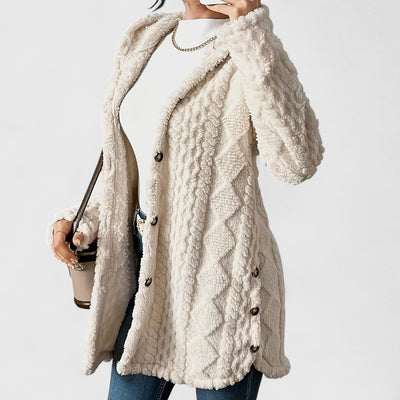 Krisha - Cozy Hooded Plush Cardigan