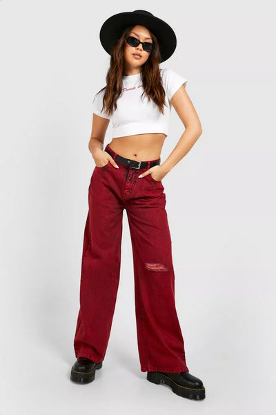 Rosie Red Denim Jeans