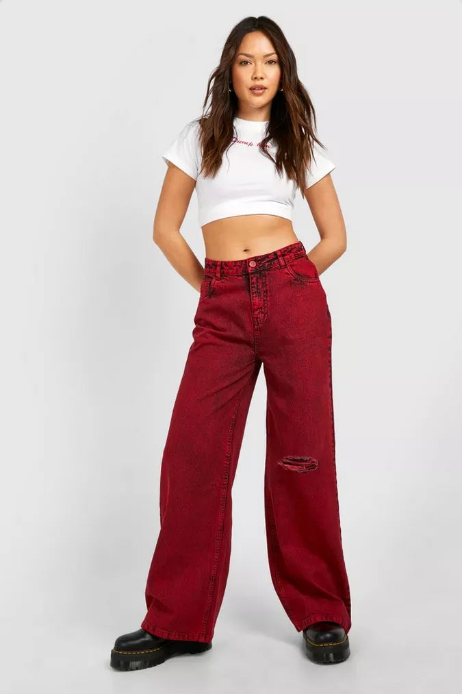 Rosie Red Denim Jeans