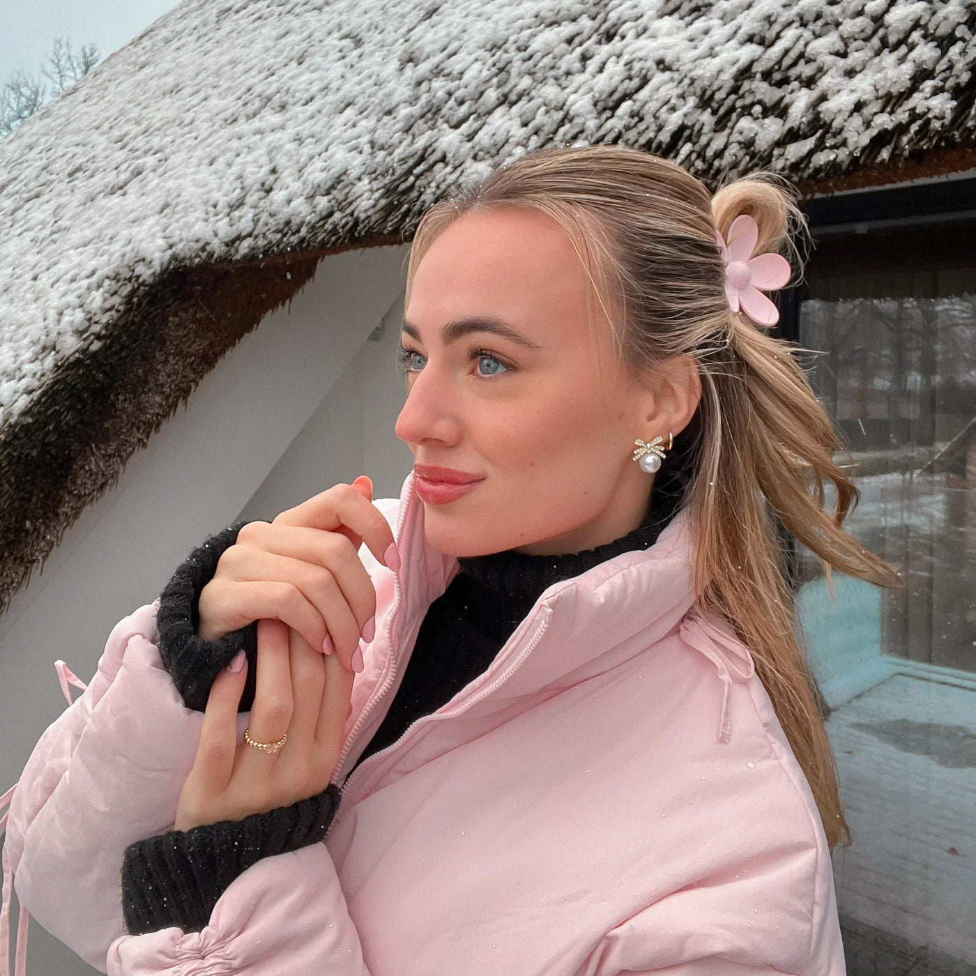 Diamant Båge Örhängen