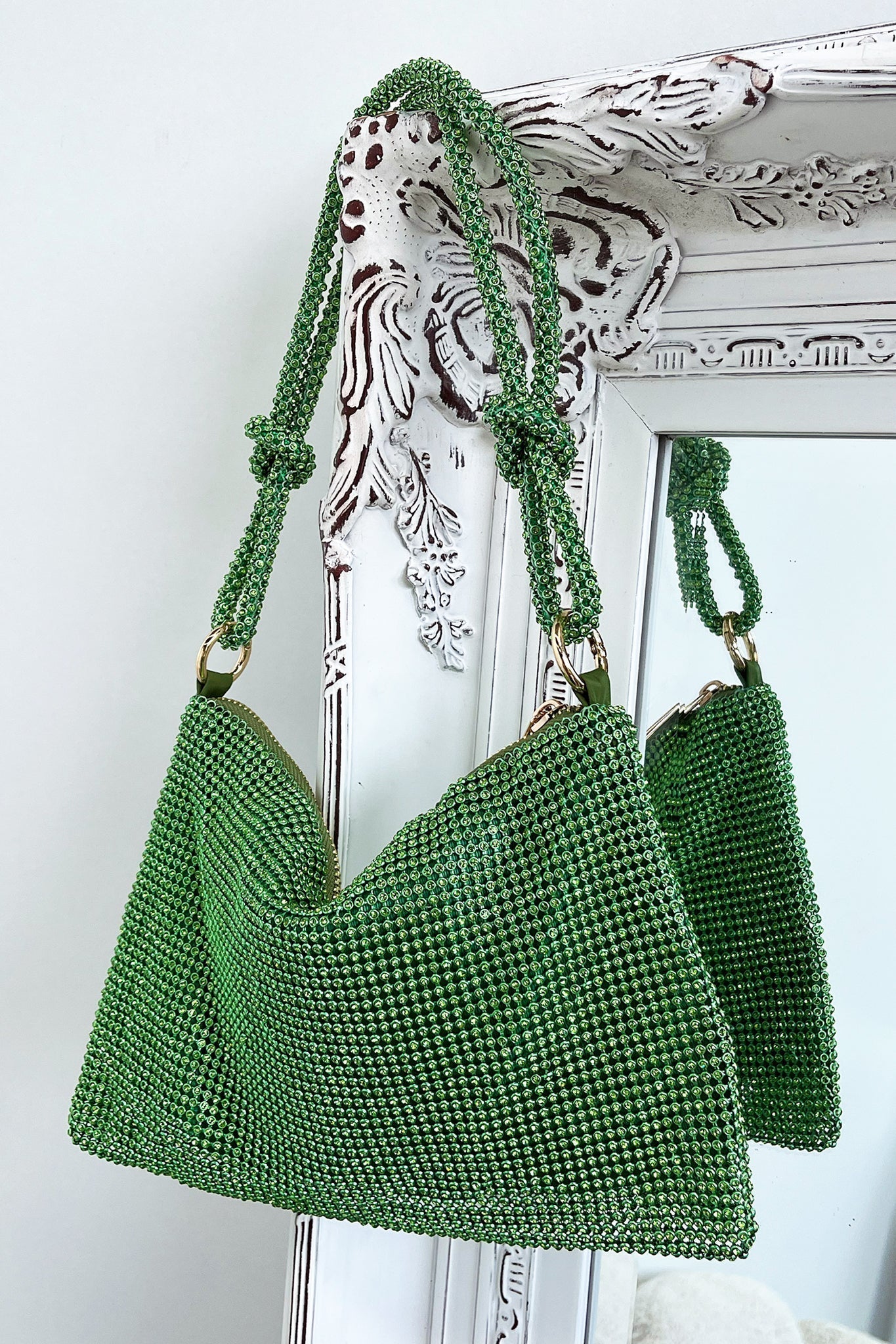Talia Green Diamond Bag