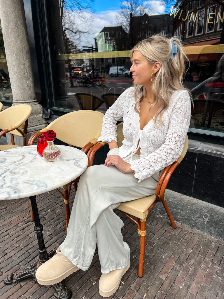 Beige Varm Ankelstövel